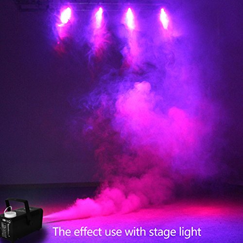 Portable Fog Machine 400-Watt Wired Remote Controlled Stage Smoke Machine for Halloween Party Weddings - Thumbnail 4