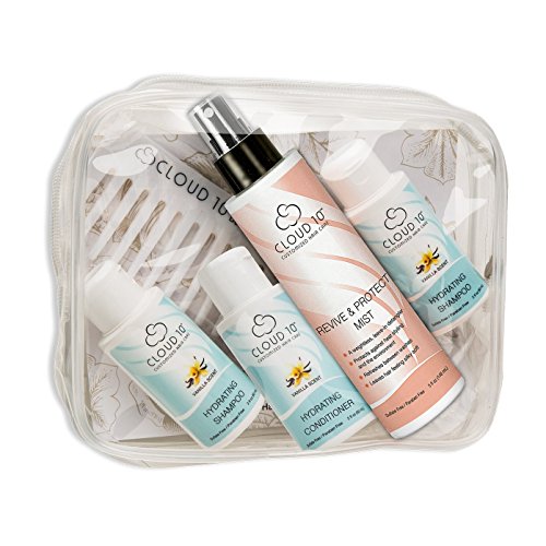 Cloud 10 Protect + Hydrate (Travel Kit) - Cruelty Free, Wide Tooth Detangler Comb & TSA Compliant Carrying Case