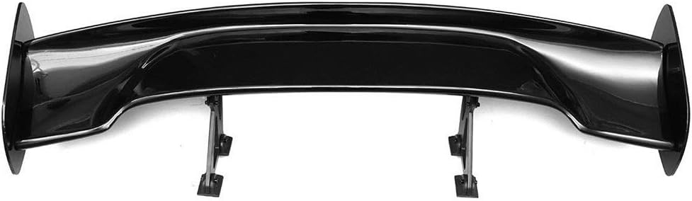 Crystalzhong Universal Carbon Fiber Car Tail Wing 57'' Adjustable GT Car Trunk Spoiler Wing Compatible with Mercedes Benz W203 W204 W117 W176 W211 (Color : Black, Size : One Size)