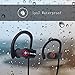 Joyful Heart Wireless Headphones Bluetooth Earbuds - Waterproof Sports Headset with Microphone, JH-800 Noise Cancelling Earphone for Running and Workout, 8 Hour Battery, Black-White