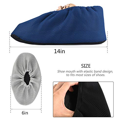 5 Pairs Mesh Non Slip Washable Reusable Shoe Covers For Household Thickened Boot Covers (5 Color)