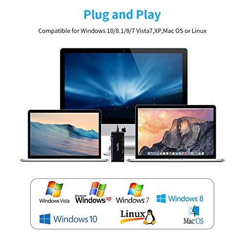 Kartenleser USB 3.0, Rocketek 7-in-1-Speicherkartenleser, USB 3.0 (5 Gbps) Hochgeschwindigkeits-CF/SD/TF/XD/MS/Micro-SD-Kartenlösung All-in-One-Kartenleser für Windows XP/Vista/Mac OS/Linux, etc – Bild 6