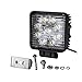TTX LIGHTING 27Watts Square 4 Inch LED Work Light 30 Degree Spot Beam 1650 Lumens DC 9-75V for 4X4 UTV RZR Teryx Rhino Jeep Tractor Truck fork lifter Boat 1-Year Warranty (Pack of 1)