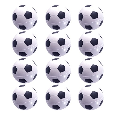 Mini Sports Balls for Kids Party Favor Toy, Soccer Ball, Basketball, Football, Baseball (12 Pack) Squeeze Foam for Stress, Anxiety Relief, Relaxation. (12 Pack (Soccer balls))