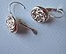Silver-tone Faux Druzy Stone Lever-back Drop Earrings 12mm