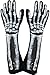 Kangaroo Halloween Accessories - Deluxe Skeleton Gloves Black, White