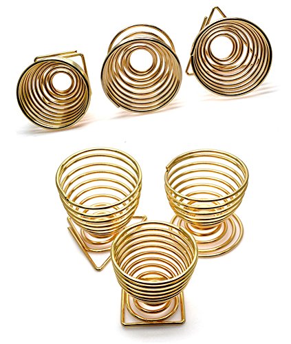 Makeup Sponge Holder Beauty Egg Blender Drying Stand, 3 Pieces, Gold - Thumbnail 3