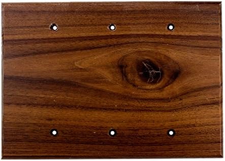 Sierra Lifestyles Traditional Switch Plate, 3 Blank, Black Walnut