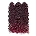 3 Packs Faux Locs Crochet Hair 20 Inch Wavy Curly Goddess Locs Crochet Hair Braiding Hair with Curly Ends Pre Looped Goddess Faux Locs crochet hair for Black Women Soft Locs Hair Extension(T1B/BUG)