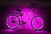 N&M Products Bike Wheel/Lights - Colorful Light Accessory for Bike - Perfect for Burning Man (Pink)