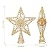 MAOYUE Christmas Tree Topper Lighted Tree Topper Vintage Christmas Star Tree Topper Battery Operated Built-in 10 LED Lights for Christmas Tree Decorations, Christmas Tree Ornaments