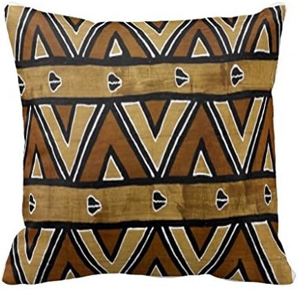 Decorative Pillow Case 18x18 for Soaf Contemporary African Style Design Pillow by Kylie Linda