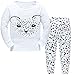 Hugbug Girls Funny Leopard Cotton Long Sleeve Toddler Pajamas for Kid Girls 3T