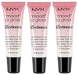 NYX Cosmetics Mood Lip Gloss Shiny Affectionate Mlg02 (3 Pack)