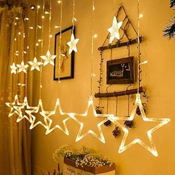 Buy Star Curtain Lights 12 Stars 138 Led Star String Stars Shaped