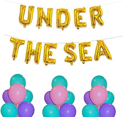 Amazon Com Under The Sea Balloons Banner Little Mermaid Birthday