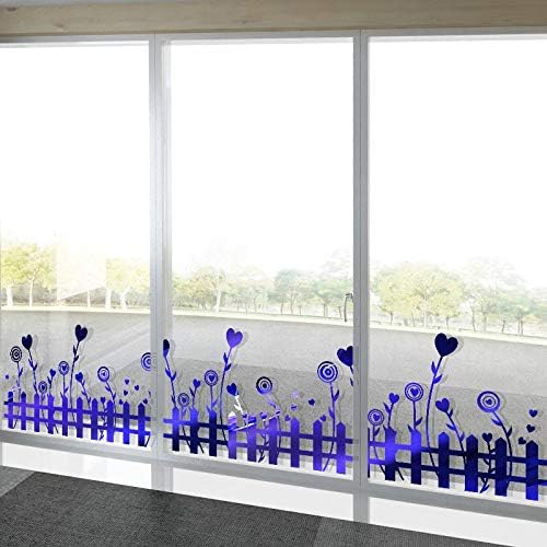 H M Studio Tapeten Schaufenster Glasturen Zaun Taille Kinderzimmer Korridor Wohnzimmer Antikollision Dekoration Zeichnung Blau 89 57cm Amazon De Baumarkt