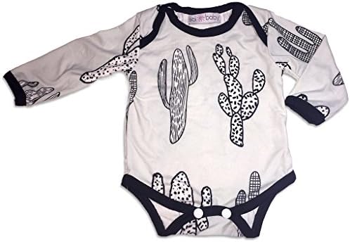 Sol Baby Cactus Print Long Sleeve Bodysuit-0/3m-Green