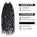 Crochet Goddess Locs Braids Natural Black Straight Hair Synthetic Faux Locs Crochet Braiding Hair Extensions Bohemian Faux Locs Twist Gypsy Locs (14