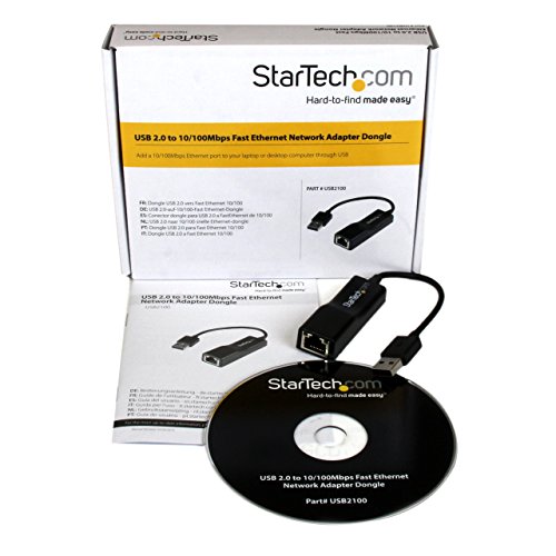 StarTech.com USB 2.0 to 10/100 Mbps Ethernet Network Adapter Dongle (USB2100)