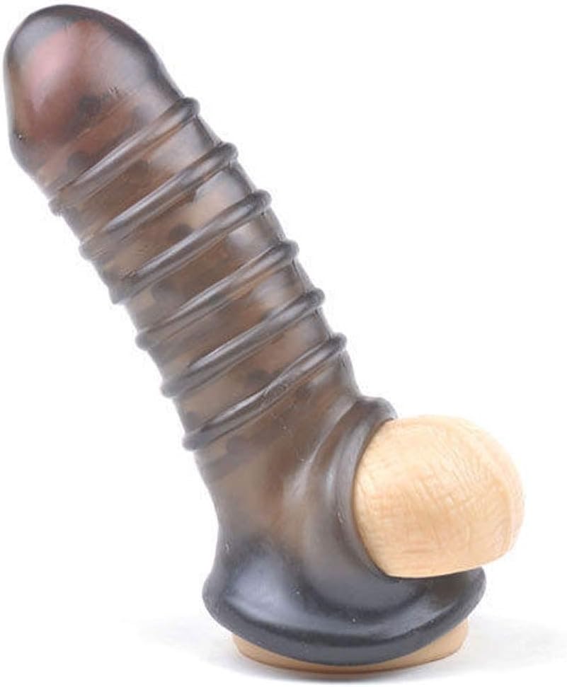 6.7" Condon de silicona Reutilizable Realista Extensor de pene Textura Hombres