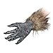 LUCKSTAR Wolf Gloves - Halloween Latex Wolf Gloves Scary Hairy Hands Werewolf Paw Party Costumes Props for Halloween and Cosplay Costume Party Christmas (Black)
