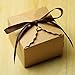 Tongshi Kraft Paper Candy Favor Boxes with Ribbon Wedding Favor Gift Party Supply, Set of 50