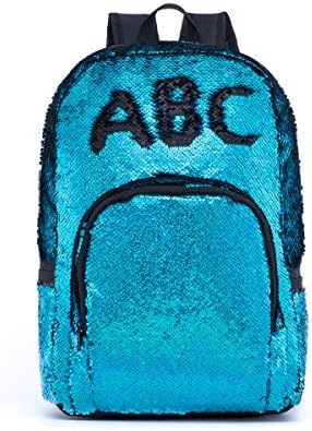 Reversible Sequins School Backpack for Girls Students Magic Glitter Mermaid Lightweight Travel Backpack