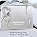 Personalized Engraved, Brushed Silver Plated Petite, Wedding Guest Book, Twin Hearts Sparkling Love