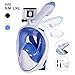 Unigear 180° Full Face Snorkel Mask -Panoramic View with Detachable Camera Mount and Earplug,Anti-Fog Anti-Leak Snorkeling Design for Adults and Youth
