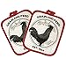 Rooster Kitchen Decor Linen Set Includes 2-Towels 2-Pot Holders 1-Oven Mitt | Grain and Feed Rooster Theme Kitchen Towel Set for Cooking, Baking, Housewarming & Kitchen Decoration (Set of 5 Piece)