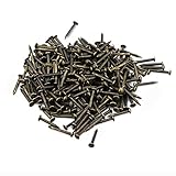 Linwood Small Smooth Round Head Nails Multi-Purpose for DIY Decorative Pictures Boxes Household Accessories 200pcs (0.04x0.31inch/1×8mm, Bronze)
