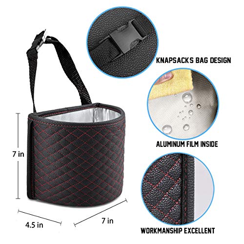 KNGUVTH Car Garbage Cans Hanging Vehicle Trash Bags Bins Drive, Portable Auto Garbage Bags Litter Organizers Trash Pail with Adjust Headrest Holder Waterproof Mini Container Car Accessories (2 Pack) KNGUVTH Car Garbage Cans Hanging Vehicle Trash Bags Bins Drive, Portable Auto Garbage Bags Litter Organizers Trash Pail with Adjust Headrest Holder Waterproof Mini Container Car Accessories (2 Pack)