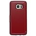 OTTERBOX Strada Series Leather Wallet Case for Samsung Galaxy S7 Edge - Frustration FRĒe Packaging - Ruby Romance (Flame RED/Flame Leather)