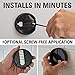 Sanus Wall Mount for Amazon Echo Dot (Black) - Works On Walls Or Ceilings - Easily Attach Low-Profile Design to Any Surface - Designed to Avoid Sound Interference for Echo Dot 2nd Generation