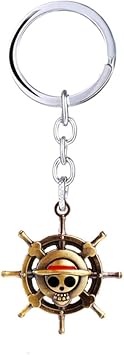 One Piece Metal Keyring Keychain For Children Monkey D Luffy Logo 1 5 Amazon Co Uk Toys Games