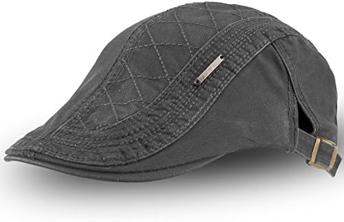 OMECHY Men's Cotton Flat Newsboy Cap Cabbie Ivy Duckbill Irish Cap Gatsby Driving Golf Beret Hat