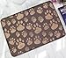 ChezMax Non-Slip Doormat Coral Fleece Indoor Outdoor Kitchen Floor Rug Front Door Mat Funny Flannel Carpet Dog Paws 23.62
