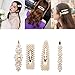 Pearls Hair Clips for Girls Women Wedding Bridal,4 Pack Different Shapes Clip Hair Accessories for Women Gifts By LYDZTION