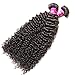 UNICE 10A Hair Brazilian Curly Hair 4 Bundles, Unprocessed Human Virgin Hair Weaves Natural Color 16 18 20 22 inch