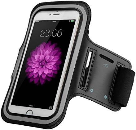 NOVOLAND Water Resistant Exercise Armband with Key Holder for iPhone 6 6s (4.7-Inch), Suitable for Gym Jogging Running Walking Workout and Other Sport, Color Black