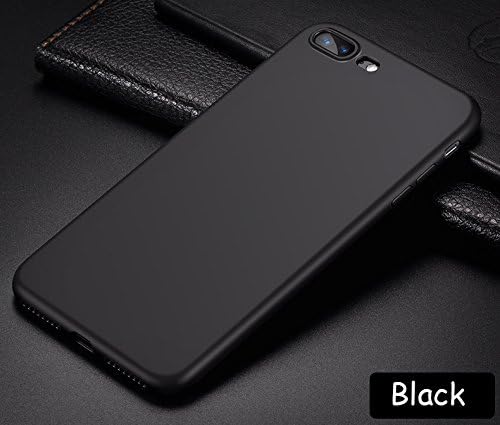 Aimartz TM Matte Luxury Back Soft Silicon Case For iPhone 7 Cases 6 6S Plus 7 8 Plus Candy Full Cover For iPhone X 5 5s SE [For iPhone 5 5s SE Black]