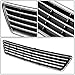 DNA MOTORING GRF-079-BK Horizontal Style Front Bumper Grille Guard Compatible with 98-01 Audi A6 / A6 Quattro