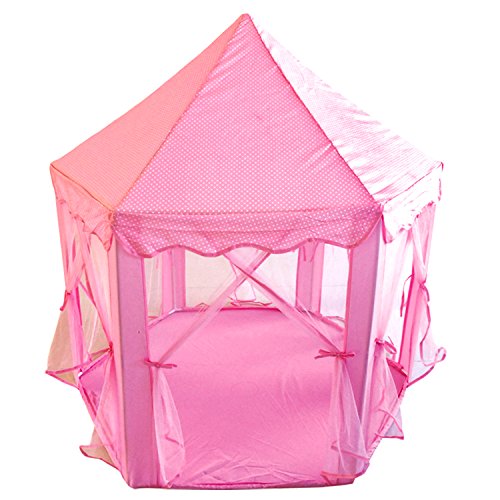 POCO DIVO Royal Gazebo Princess Castle Girls Outdoor Patio Pink Indoor Play Tent Hexagon Toy House