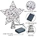 MAOYUE Christmas Tree Topper Rattan Lighted Tree Topper Battery Operated Rustic Star Tree Topper Built-in 10 LED Lights for Christmas Tree Decorations