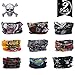 Pack of 9pcs, Outdoor Multifunctional Sports Magic Scarf, Magic Bandanas Tube, Seamless Scarf, Collars Muffler Scarf Face Mask, High Elastic Magic Headband with Uv Resistance, Headscarves, Headbands