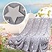 WAYCOM Glow in The Dark Throw Blanket,Super Soft Stars Pattern Flannel Blanket Star Shining Luminous Blanket Christmas Fun Gift for Girls Boys Kids 60''x50''