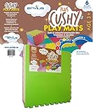 EnviUs Cushy Plus Play Mat Rainblow 6 : Formamide Free Ultra Thick & Large 6 Pieces (6 Colors) 24" x 24" x 9/16" (Cushy Plus Series w/ FREE Borders)