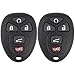 Keyless2Go Replacement for Keyless Entry Car Key Vehicles That Use 5 Button 15913415 OUC60270 OUC60221, Self-Programming - 2 Pack