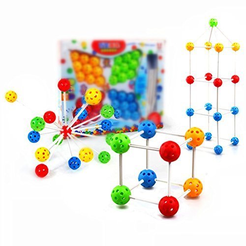 Fajiabao Creative Early Educational Learning Assembly Ball Building  Blocks Puzzle Mushrooms Nails Toy Great Gift for Over 3 Years Old Toddlers Baby Kids